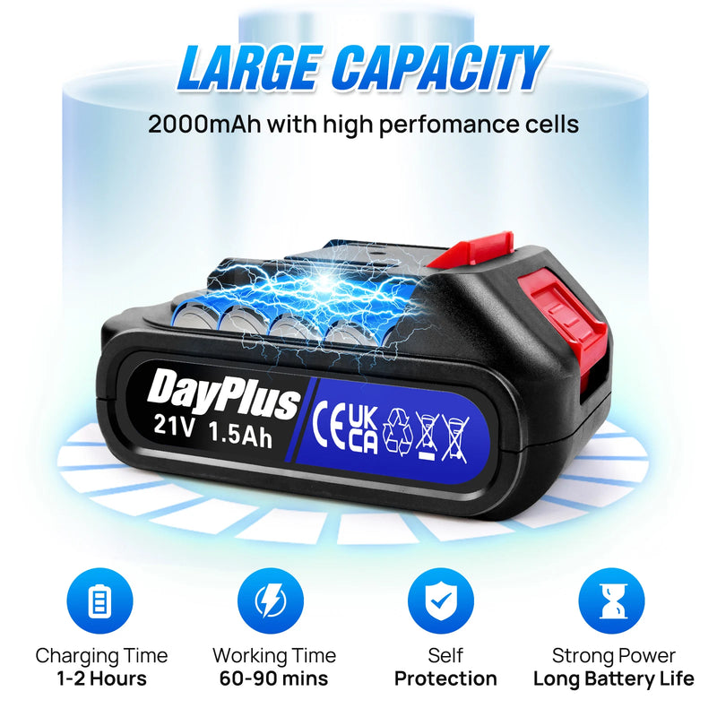 DayPlus Brushless Mini Cordless Chainsaw 4 Inch, Handheld Mini Chainsaw Cordless, Mini Chain Saw Electric Saw for Wood Cutting