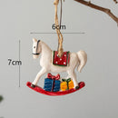 Horse Christmas Socks Elk Tree Decoration Pendants Hanging Ornaments Crafts Gifts Xmas New Year Party Wedding Home Decor