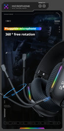 Wireless Gaming Headset: 2.4G/Wired/Bluetooth 3 Modes, Bendable HD Mic, Soft Ear Pads, Immersive Sound for PC/PS4/PS5 – Black