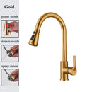 Kitchen Faucets 304 stainless steel Pull Out Kitchen Sink Water Tap Deck Mounted Mixer Stream Sprayer Head Hot Cold Taps