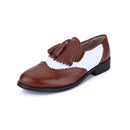 Flats Casual Shoes Women's Spring Autumn Genuine Leather Color Matching Tassel Loafers Oxford Shoes For Women Custom Shoes