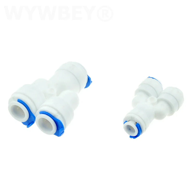 Reverse Osmosis Quick Coupling 1/4 3/8 Hose Connection Tee Y Connector 2 Way Equal Elbow Straight RO Water Plastic Pipe Fitting