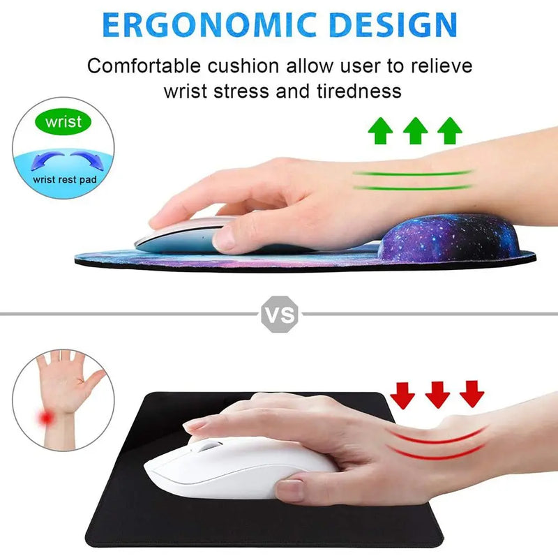 Wrist Rest Mouse Pad Silicone Ergonomic Hand Support Non Slip Gaming Mice Mat Home Office Mousepad Table Mat For Laptop Computer