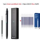 Cute Kaco MIDOT Gel Ink Pen Metal Signature Pens 0.5mm Fine Point 800Meter Smooth Writing Quick Dry Office School Stationary