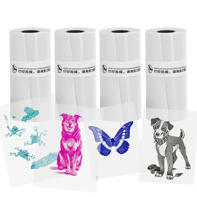 Mini Thermal Transparent Sticky Color On Clear Self-Adhesive Paper 57x25mm Used For Micro Thermal Printer Photo Printing Paper