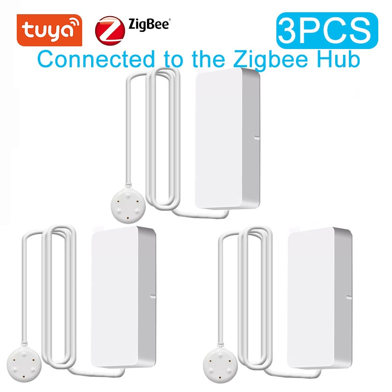 Tuya Wifi/Zigbee Water Leakage Alarm Independent WIFI Water Leak Sensor Detector Flood Alert Overflow Security Alarm System Tuya