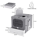 Modern Cat Litter Box Cat House Furniture Detachable Kitten Cat Potty Self Cleaning Hidden Toilet with Portable Scoop Drawer