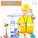 Kids Construction Party Favors for Boys Construction Vest Hat toys Worker Costumes Dress Up Construction Birthday Party Supplies