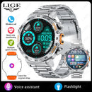 Original LIGE Smart Watch 1.53'' HD Screen Life Waterproof Sport Fitness Watches Flashlight New Men Smartwatch For Andriod IOS