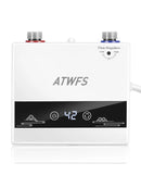 ATWFS 220V 4600W Instant Water Heater Electric Heaters for Bathroom Hot Water Shower Home Kitchen Heating