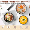 Non Stick Saucepan Set with Removable Handle and Sealing Lids, Non Stick Pot Set for Induction Hobs