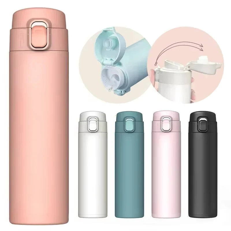 450ML Thermos Water Bottle Stainless Steel Insulation Vacuum Flasks Cup Keep Cold and Hot Mug Vacuum Flask Car Water Bottle