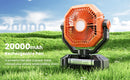 The Breeze Sentinel | 20000mAh Portable Camp Fan with LED Lantern