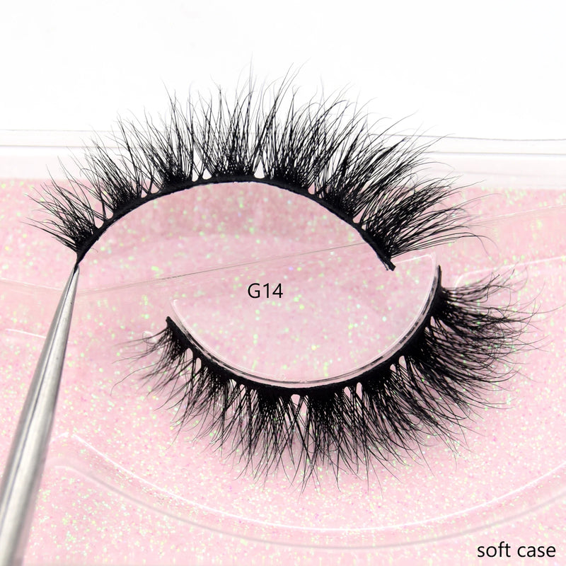 Visofree Half Mink Lashes Make Up False Eyelashes Hand Up Natural Long Mink Lashes Cruelty Free Crisscross Mink Fake Eyelashes