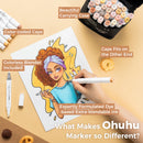 The Spectrum | Ohuhu Honolulu 36 Skin-Tone Alcohol Markers with Brush & Chisel Tips