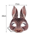 Half Face Rabbit Mask Adult Halloween Animal Head Masks Party Cosplay Mask Easter Carnival Masquerade Accessories Shooting Props