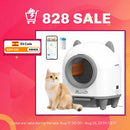 Self-Cleaning Cat Litter Box 80L Odor Elimination App Control Safety Protection 1 Roll of Garbage Bags