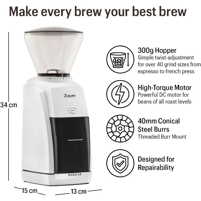 Baratza Encore Conical Burr Coffee Grinder (Black)