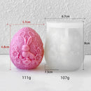 Easter Egg Silicone Candle Mold Aromatherapy Plaster DIY Craft Candles Making Tools Ornaments Embossed Flower Egg Mold