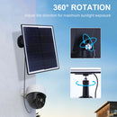 20W Camera Solar Charging Panel For EufyCam 3/3C Security Camera Micro USB/Type-C 360 Adjustable IP65 Waterproof for iPad
