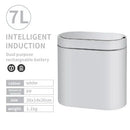 7L Smart Induction Trash Can Automatic Intelligent Sensor Dustbin Electric Touch Trash Bin for Kitchen Bathroom Bedroom Trash