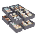 SONGMICS Set of 8 underwear Organizer Foldable Drawer Organizer closet storage box Cabinet
