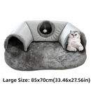 Warm Non-Slip Base Cat Tunnel Bed U-shaped Removable Washable Cat House Anti Dirty Cat Nest Pet Interactive