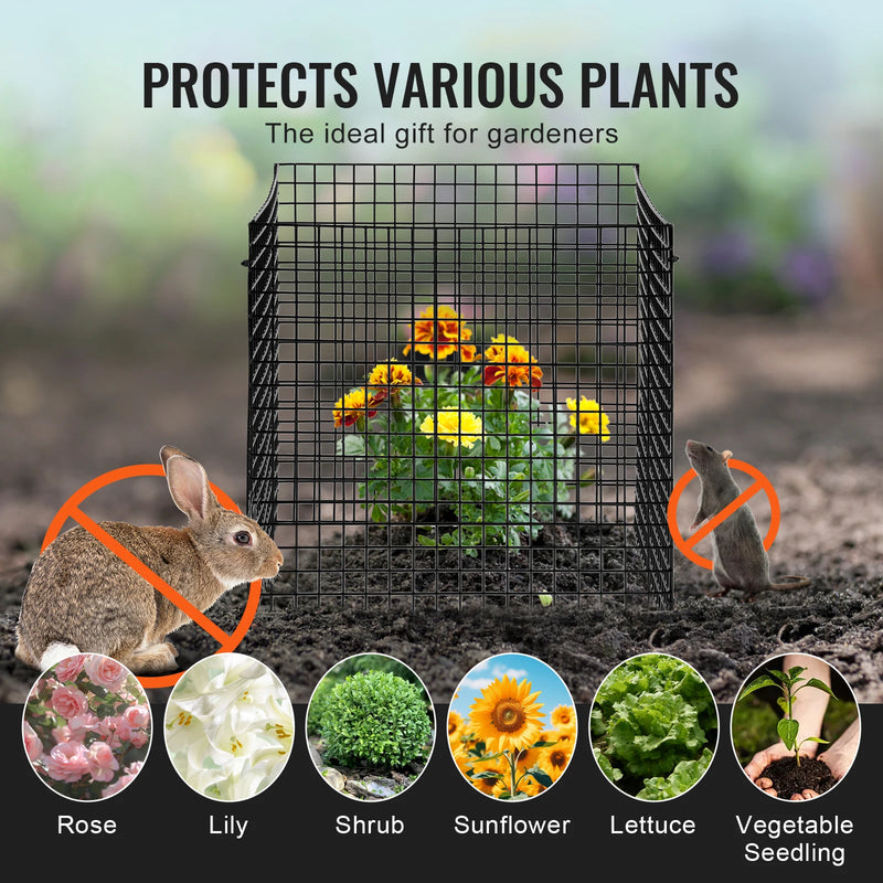 SucceBuy 10 Pack Plant Protector from Animals Plant Protector Plant Cages Flowers & Vegetables Keeps Bunny Chicken Squirrels Out
