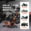 SucceBuy Steel Hydraulic Motorcycle Jack Stand 1500LBS ATV Scissor Lift Jack 4.7"-15" Scissor Lift Jack Stand for Motorcycle ATV