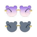 Kids Sun Sunglasses Bear Shape Children Glasses Trendy Girls Cartoon Eyeglasses Shades Driver Anti-Glare Boys Cartoon Sunglasses
