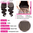 Queenlike 26 28 30 32 inch Body Wave Bundles 100% Human Hair with 4x4/5x5 Lace Closure Brazilian Raw Hair Bundles for Women