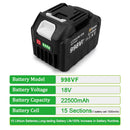 18V Rechargeable Battery 22500mAh 15000mAh Lithium Ion Battery With Battery Indicator For Makita Electric Power Tools Battery