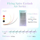 NAGARAKU Ship from America 10 cases Premade Spire Eyelash Plume Fluttering Eyelash Extensions Anime Effect Soft Comic