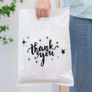 100PCS Gift Packaging Bags 6 Size Gratitude Handbags Thank you Plastic Shopping Tote Bags Wedding Birthday Bag Flat Pockets
