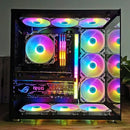 Wovibo PC Computer Cooling Case Radiator, Fan Cooler, RGB, ARGB, PWM, 4Pin, 5V, 3Pin, 120mm, Branco, Preto, 12cm