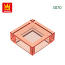 Wange 666PCS/lot 3070 1x1 Light Area Wooden Moc Loose Parts Compatible with Bricks DIY Children's Toy Assembly Gift Storage Box