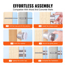 SucceBuy 2 Type Glass Clamp 10PCS Round Glass Railing Bracket for 0.31 "-0.62 "316 Stainless Steel for Balcony Garden Pool Stair