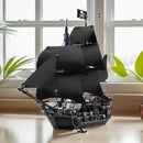 MOC Pirates Of The Caribbean Ship Queen's Revenge Warship Black Pearl Sailboat Building Block Bricks Assembly Kids Christmas Toy