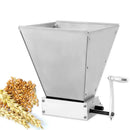 4L Stainless Steel Malt Crusher Adjustable Barley Grinder Low Speed Drill Available Manual Malt Mill Food Grinding Machine
