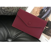 Custom Letters Soft Leather High-end Ultra-thin INS Style Mini Envelope Card Holder Wallet Simple ID Wallet Coin Purse