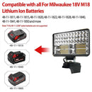 Led Light For Milwaukee 18V Battery 8In Portable Spotlights Cordless Outdoor Work Fishing Handheld Emergency Tool Working Light