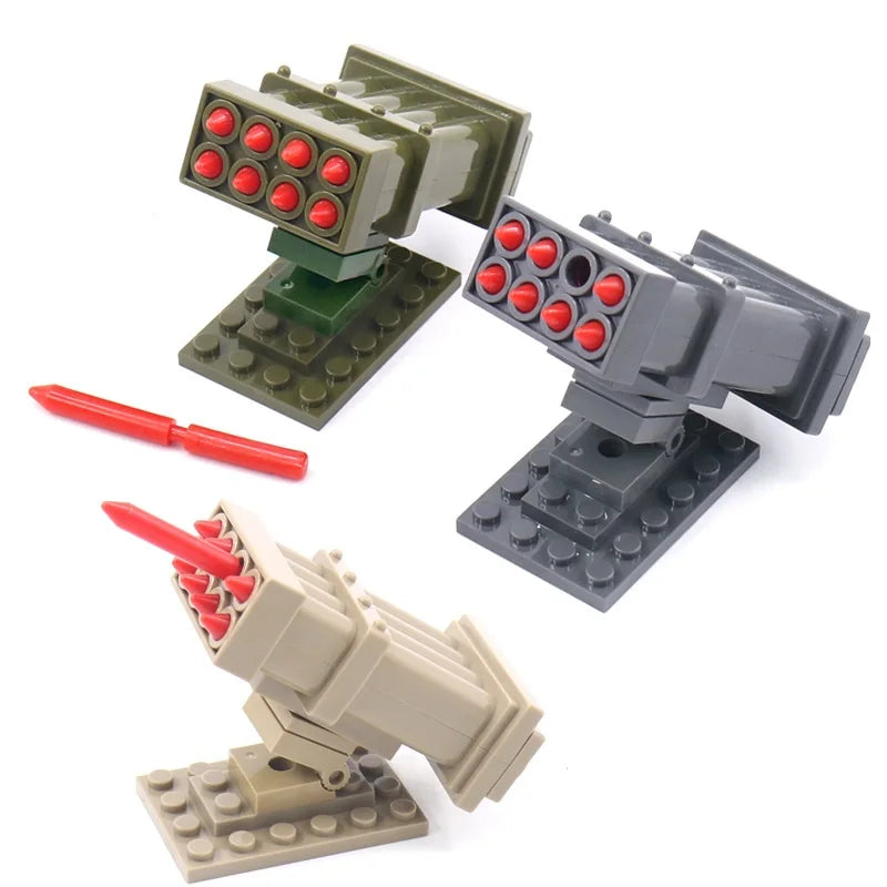 MOC Military Series Missile Launch Equipment Army Accessories Children's Militarys Model Building Blocks Bricks Educational Toys