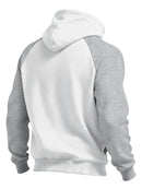 New Autumn Ainter Outdoor Sports Style Raglan Contrast Color Hooded Sweatshirt Fashionable Trendy Versatile Men's Tops