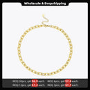 ENFASHION Punk Square Chain Necklaces For Women Gold Color Stainless Steel Goth Necklace Fashion Jewelry Christmas Collar P3159
