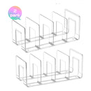 2pcs Clear Plastic Purse Handbag Organizer 4 Sections Bag Closet Shelf Divider Purse Display Stand Handbag Storage Organizer