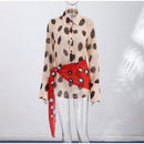 Polka Dots Print Detachable Scarf Sling Dress 2026 New Ladies Slim V-neck Spaghetti Strap Long Robes Women's Beach Dresses