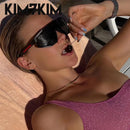 Y2k Sports Sunglasses Men Women 2023 Luxury Brand Fashion Oversized One- Piece Punk Sun Glasses Male 2000‘S Wrap Around Goggles