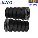 JAYO 3D Filament Printer PLA PLUS/PLA /PETG/PLA+2.0/ABS/TPU 1.75mm 10Rolls for FDM 100%No bubbel 3D Printer Materials DIY Gift
