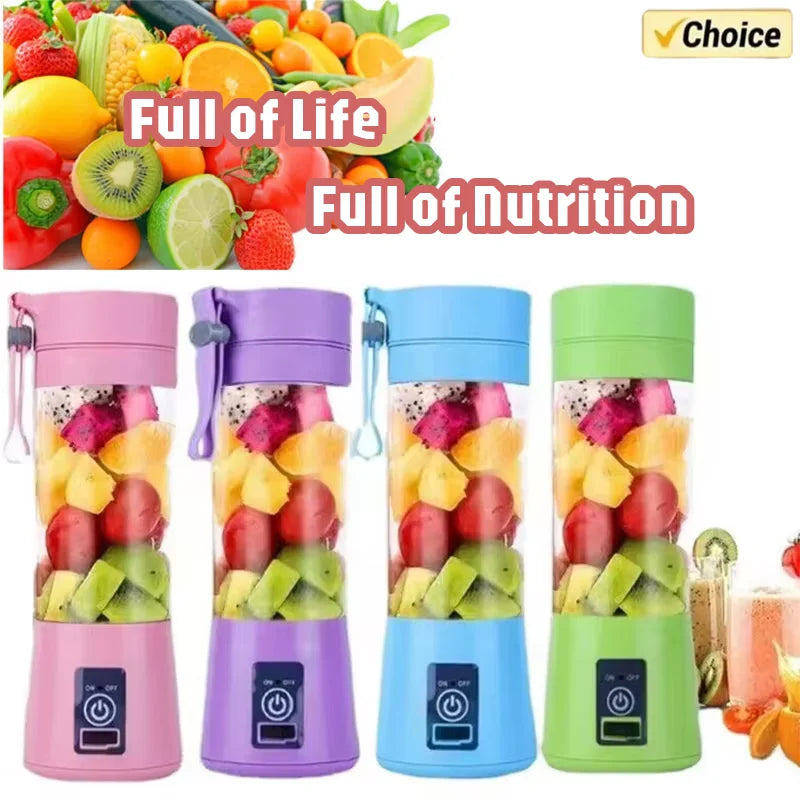 Portable Mini Blender for Shakes and Smoothies Rechargeable USB 380ML Traveling Fruit Juicer Cup Hand Fruit Blender Juicing Cup