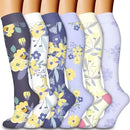 6 PAIRS Compression Socks Flowers Animal Fruit for Men Women Running Nurse Socks Nurses Sport Ladies Lady Womens Running